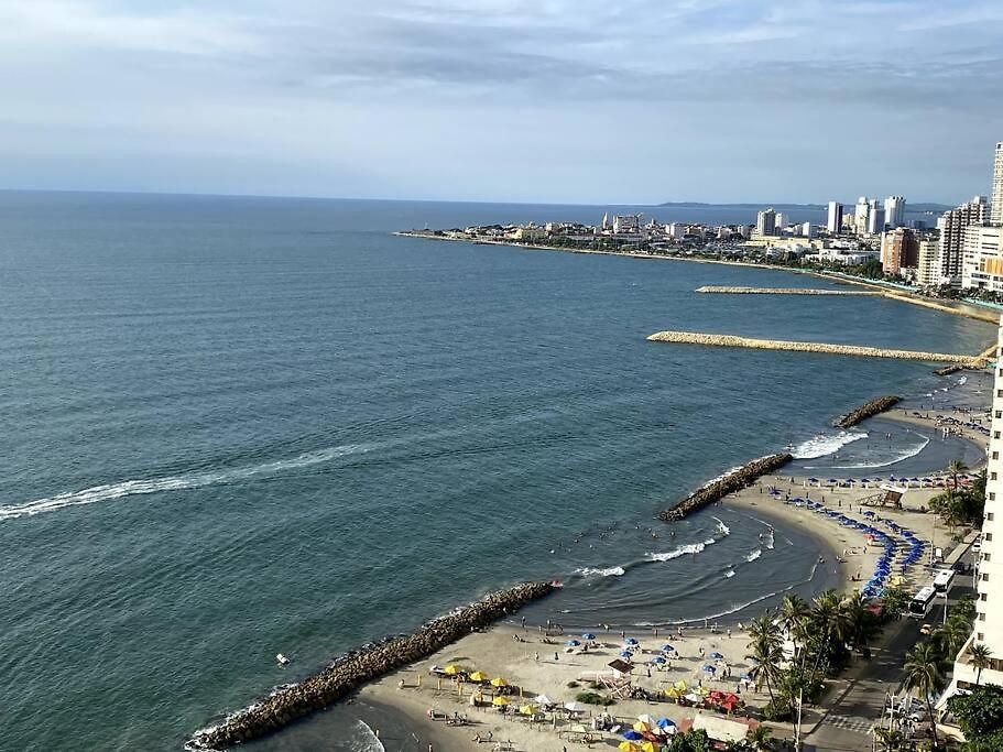 Palmetto Eliptic Lujo En Piso Alto Con Vista Al Mar Y Ciudad Amurallada Apartamento Cartagena